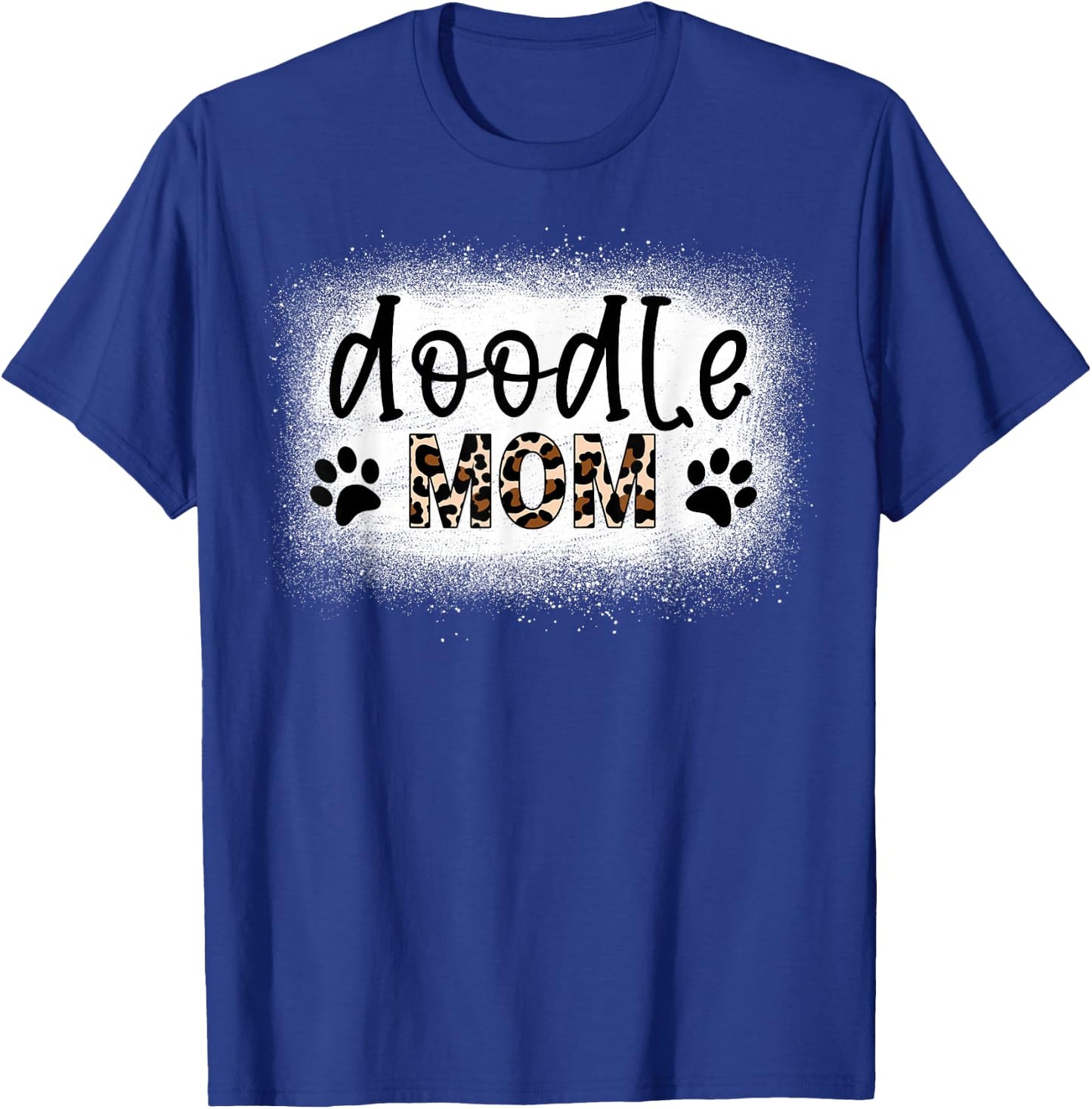 Vintage Doodle Mom Bleached Shirt Leopard Golden Doodle Mom T-Shirt - T-Shirt | Royal