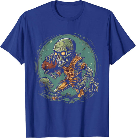Zombie Football Player Halloween Costume Sport Men Boys T-Shirt - T-Shirt | Royal