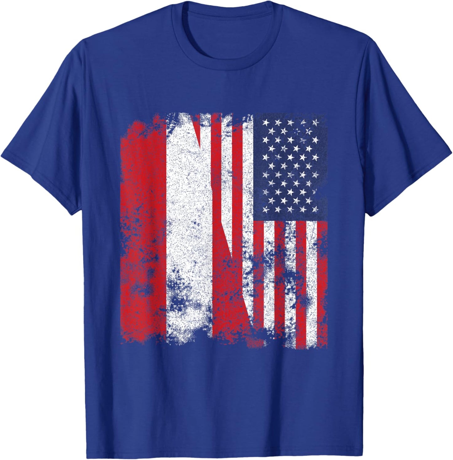 Austria USA Flag Distressed - Half American Kids Men T-Shirt - T-Shirt | Royal