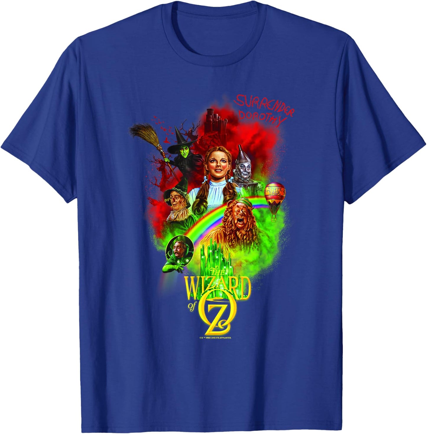 WB100 The Wizard of Oz Surrender Dorothy Rainbow Poster T-Shirt - T-Shirt | Royal
