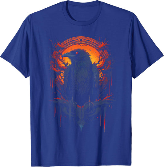 Crow Bird Dark Mystic Nordic Raven Black Gothic Occult Viking Witchcraft T-Shirt - T-Shirt | Royal