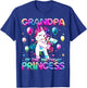 Grandpa of the Birthday Princess Girl Flossing Unicorn Papa T-Shirt - T-Shirt | Royal