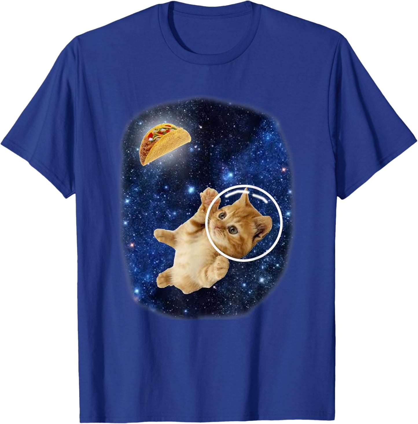 Crazy Space Taco Kitty Cat T-Shirt - T-Shirt | Royal