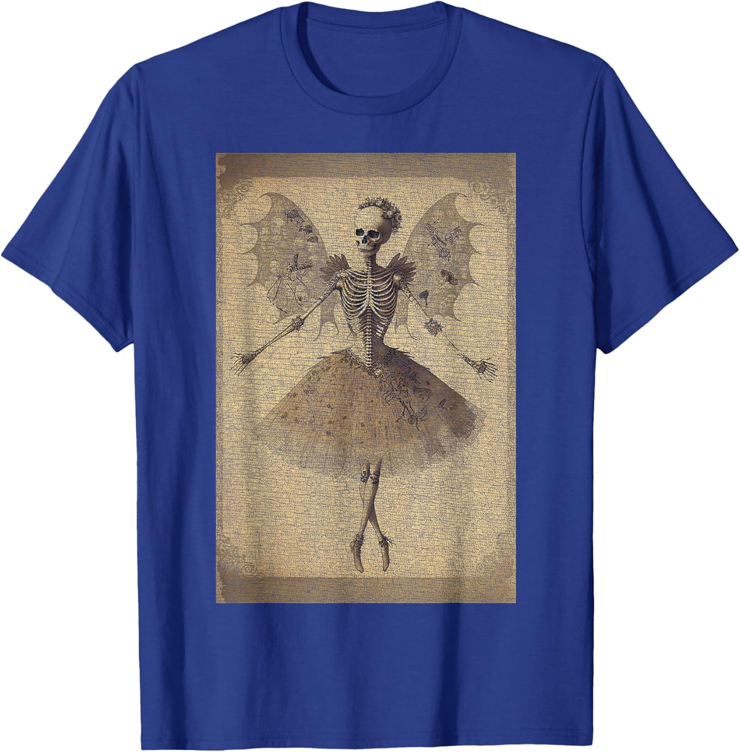 Fairy Grunge Fairycore Clothing Fairy Grunge Gothic Skeleton Butterfly Wings Gothic T-Shirt - T-Shirt | Royal