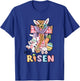 He is Risen Floral Cross Vintage Happy Easter Day T-Shirt - T-Shirt | Royal