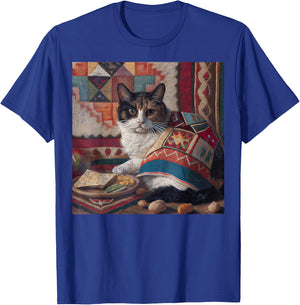 Cat Quilting Taco Men Women Girls Kids T-Shirt - T-Shirt | Royal