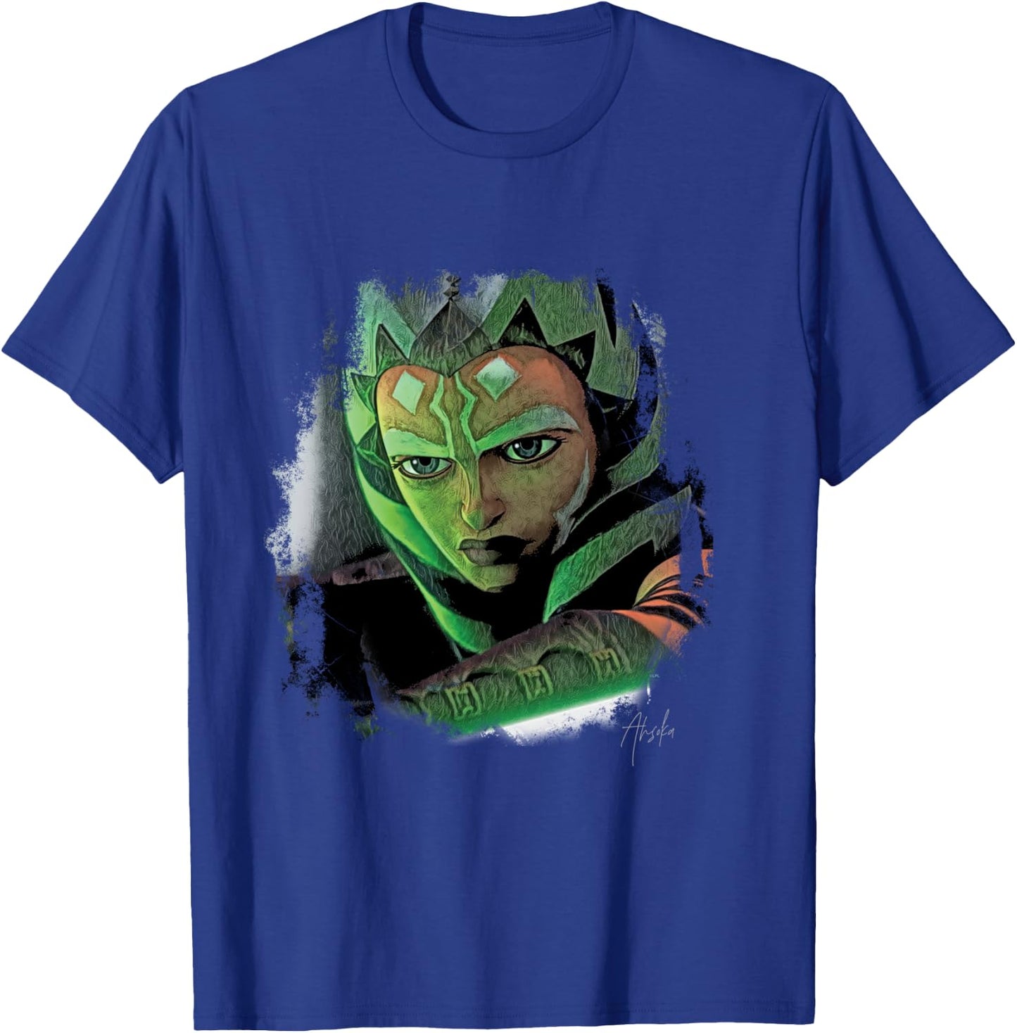 Star Wars Ahsoka Tano Tales of the Jedi Lightsaber Glow T-Shirt - T-Shirt | Royal