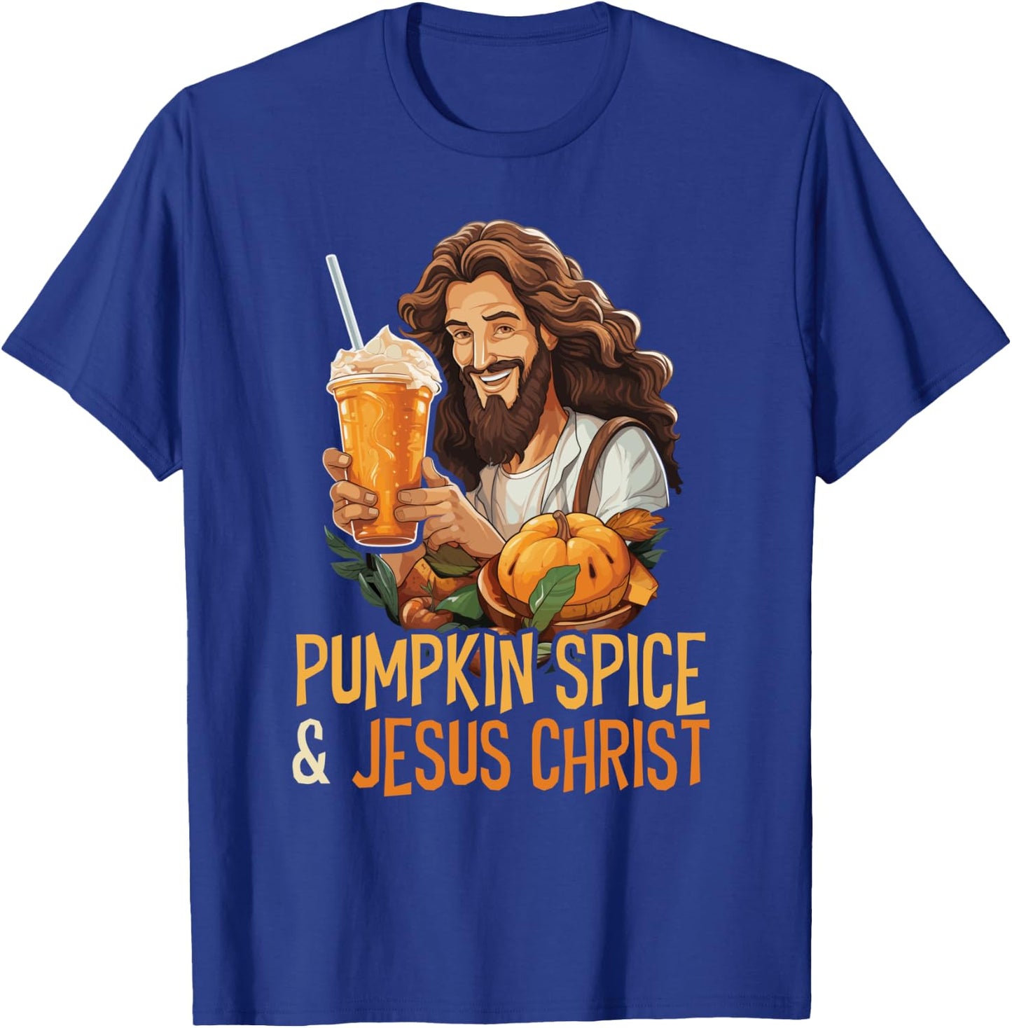 Pumpkin Spice Latte Autumn Food Flavored Drink T-Shirt - T-Shirt | Royal