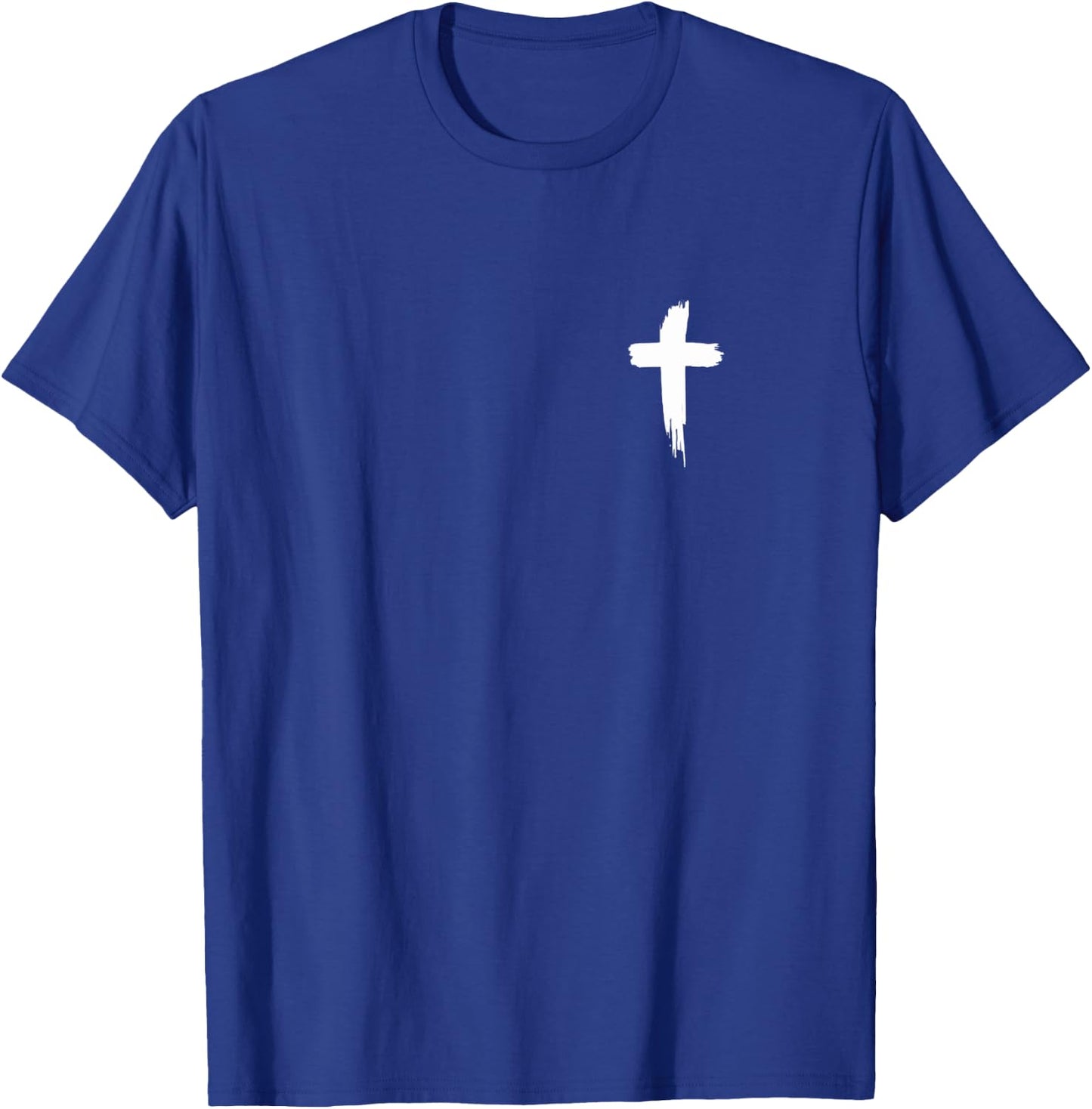 Jesus Saves John 3:16-17 Font and Back Print Christian T-Shirt - T-Shirt | Royal