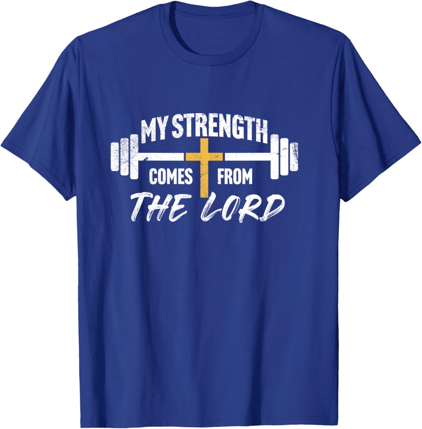 My Strength Christian Men Bible Verse Gym Workout T-Shirt - T-Shirt | Royal