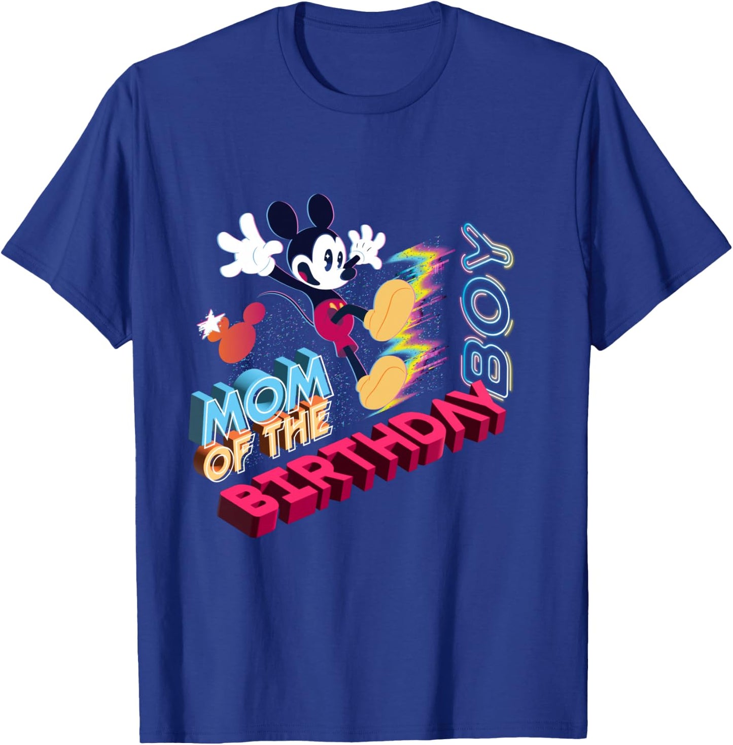 Disney Mickey Mouse Family Star Mom of the Birthday Boy T-Shirt - T-Shirt | Royal