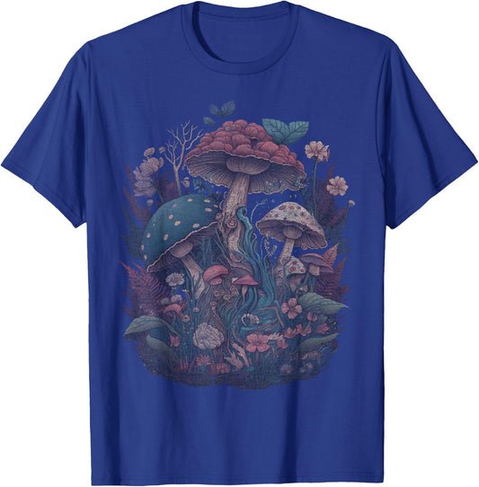 Fairy Grunge Fairycore Aesthetic Cottagecore Goth Mushroom T-Shirt - T-Shirt | Royal
