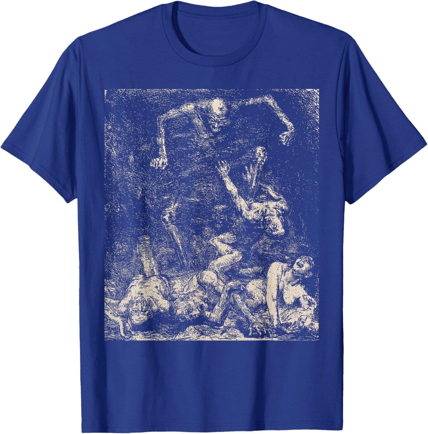 Retro Halloween Evil Demon Rise From the Dead Creepy Macabre T-Shirt - T-Shirt | Royal