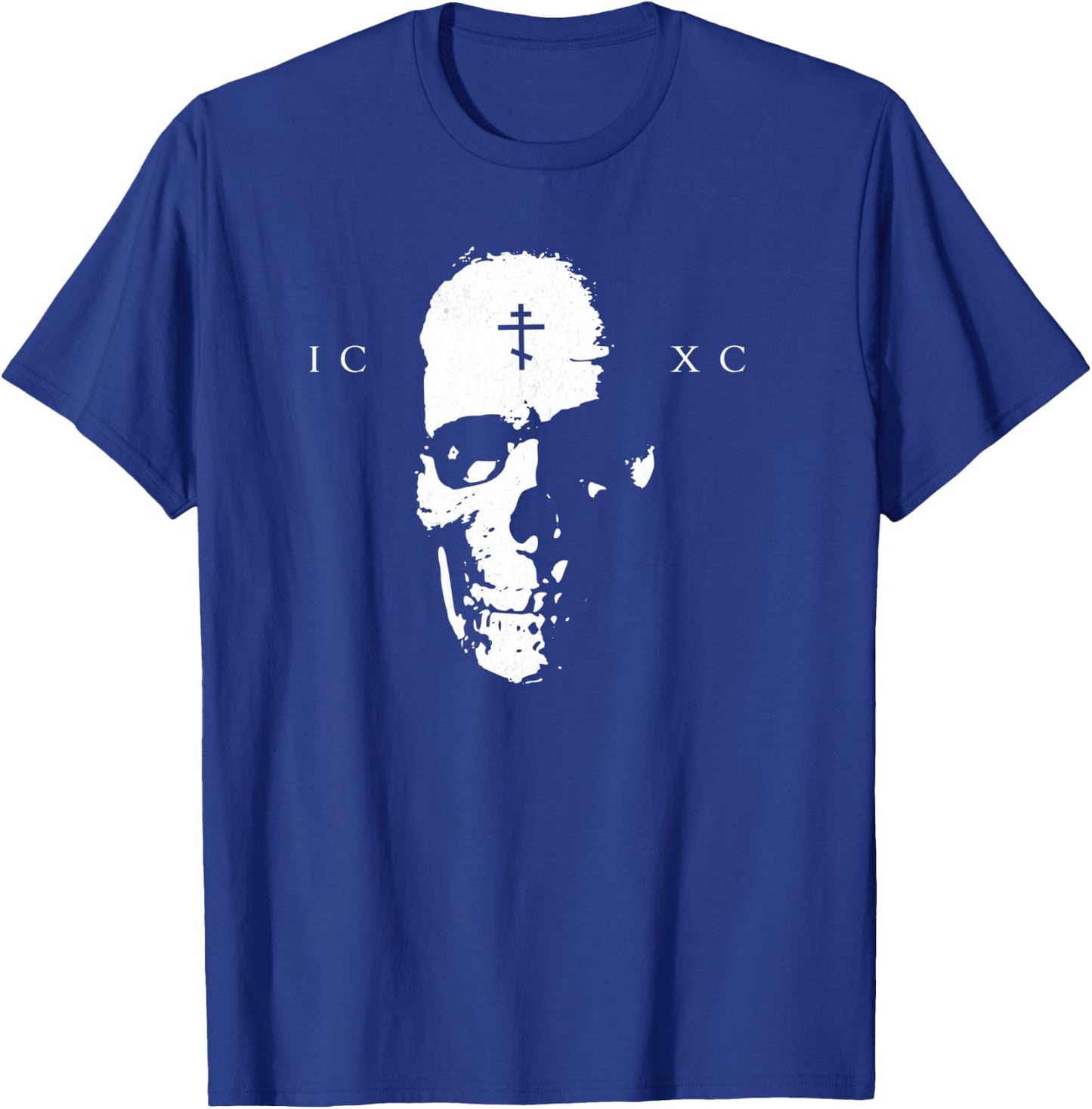 ICXC, Orthodox Christian Skull T-Shirt - T-Shirt | Royal