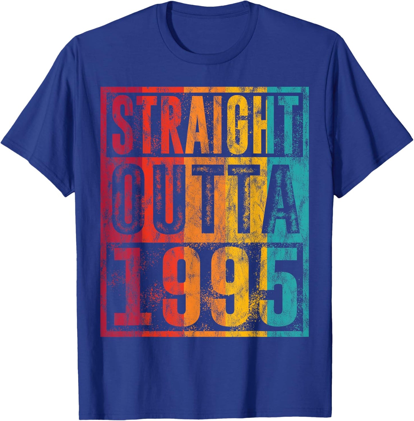 Straight Outta 1995 Vintage Birthday Gifts Retro Summer T-Shirt - T-Shirt | Royal