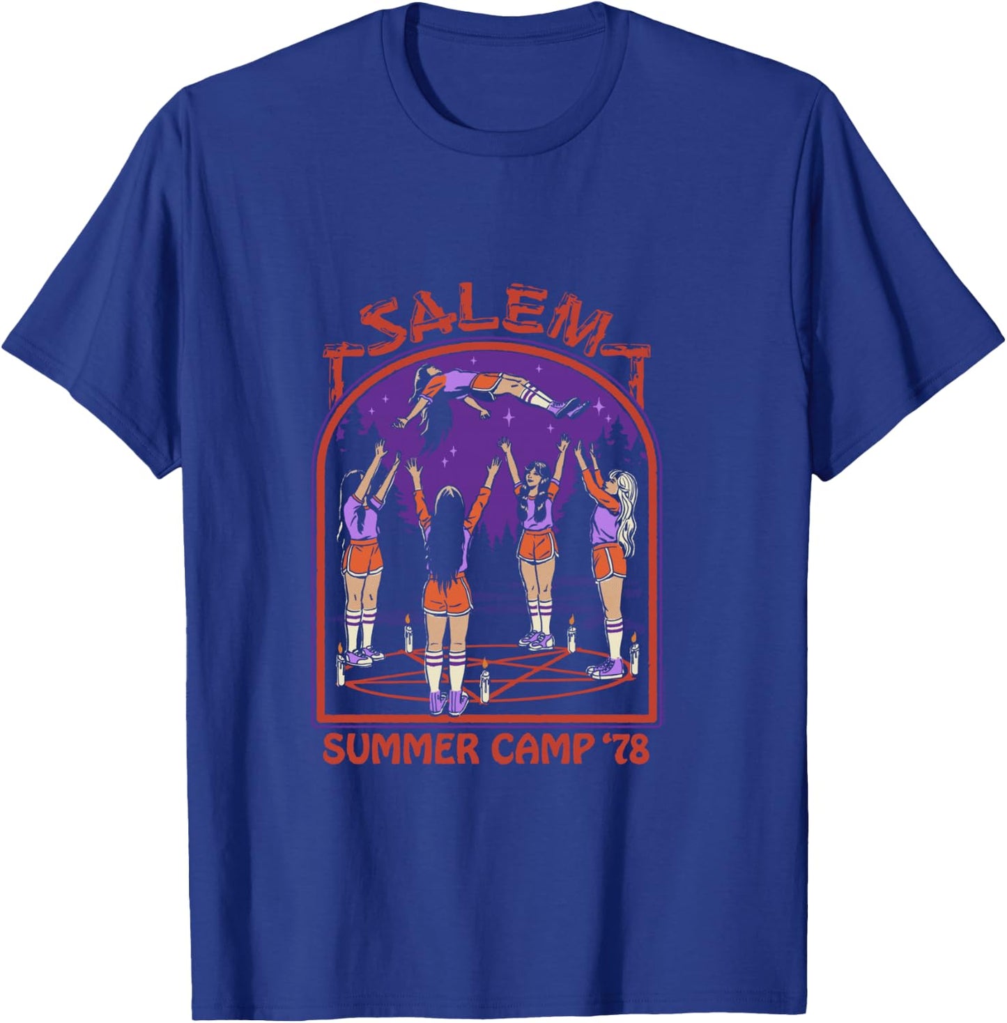 Steven Rhodes Salem Witch Summer Camp '78 Retro Dark Humor T-Shirt - T-Shirt | Royal