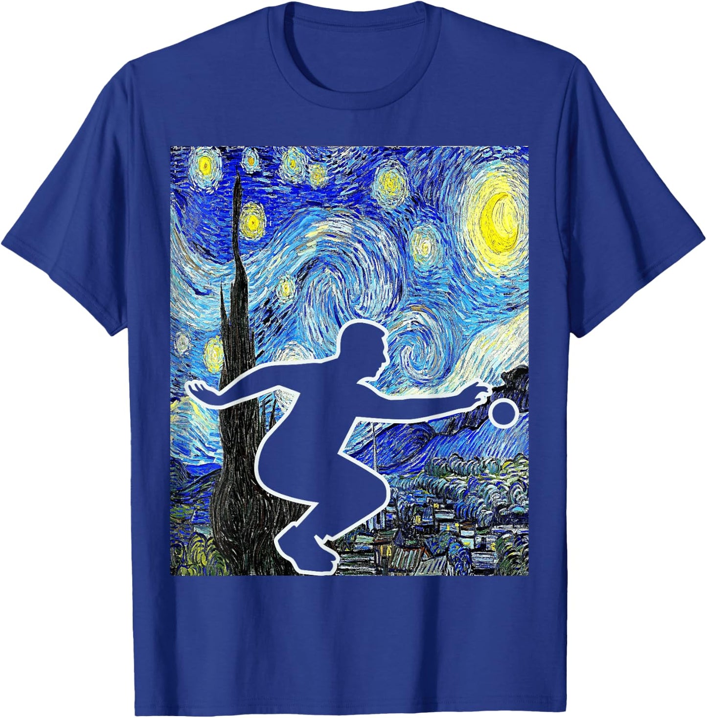 Bocce Starry Night Bocce Player Petanque Lover T-Shirt - T-Shirt | Royal