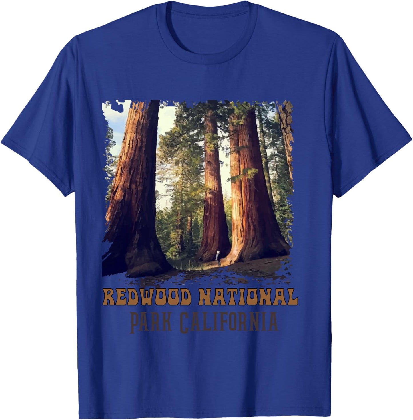 Humboldt Redwoods Retro US California state Vintage parks T-Shirt - T-Shirt | Royal