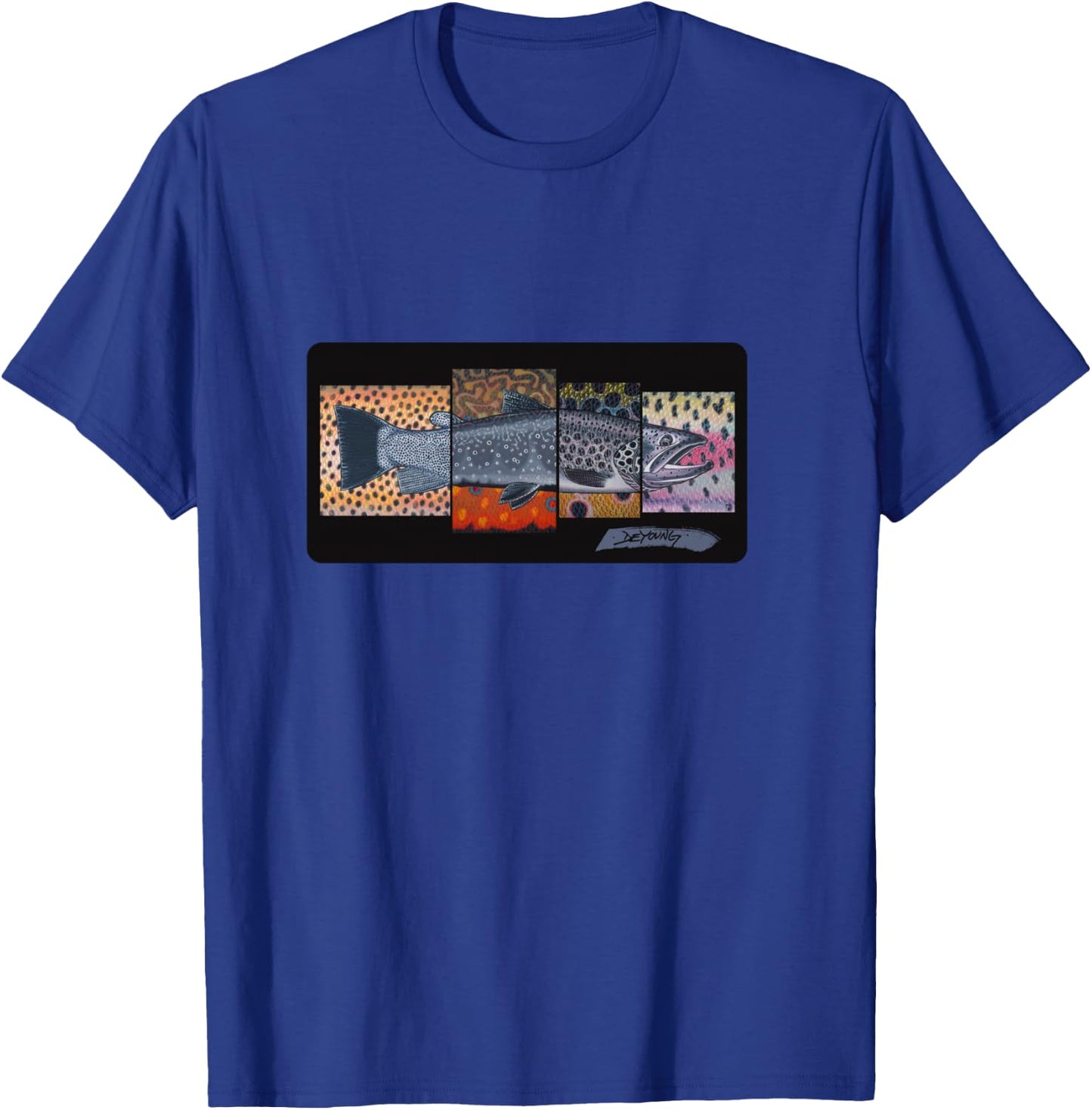Cutthroat and Trout Fish Species Derek DeYoung T-Shirt - T-Shirt | Royal