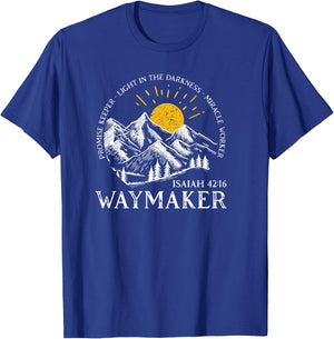 Vintage Waymaker Promise Keeper Miracle Worker Christian T-Shirt - T-Shirt | Royal