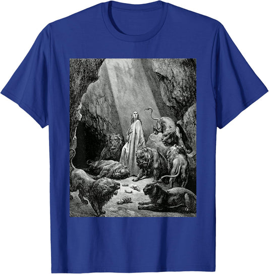 Daniel in the Lion's Den Gustave Dore Romanticism Bible Art T-Shirt - T-Shirt | Royal