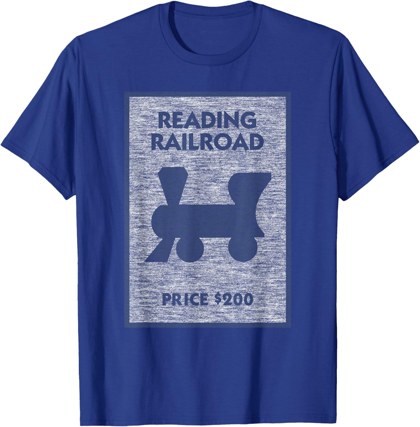 Monopoly Reading Railroad Vintage Place Icon Logo T-Shirt - T-Shirt | Royal
