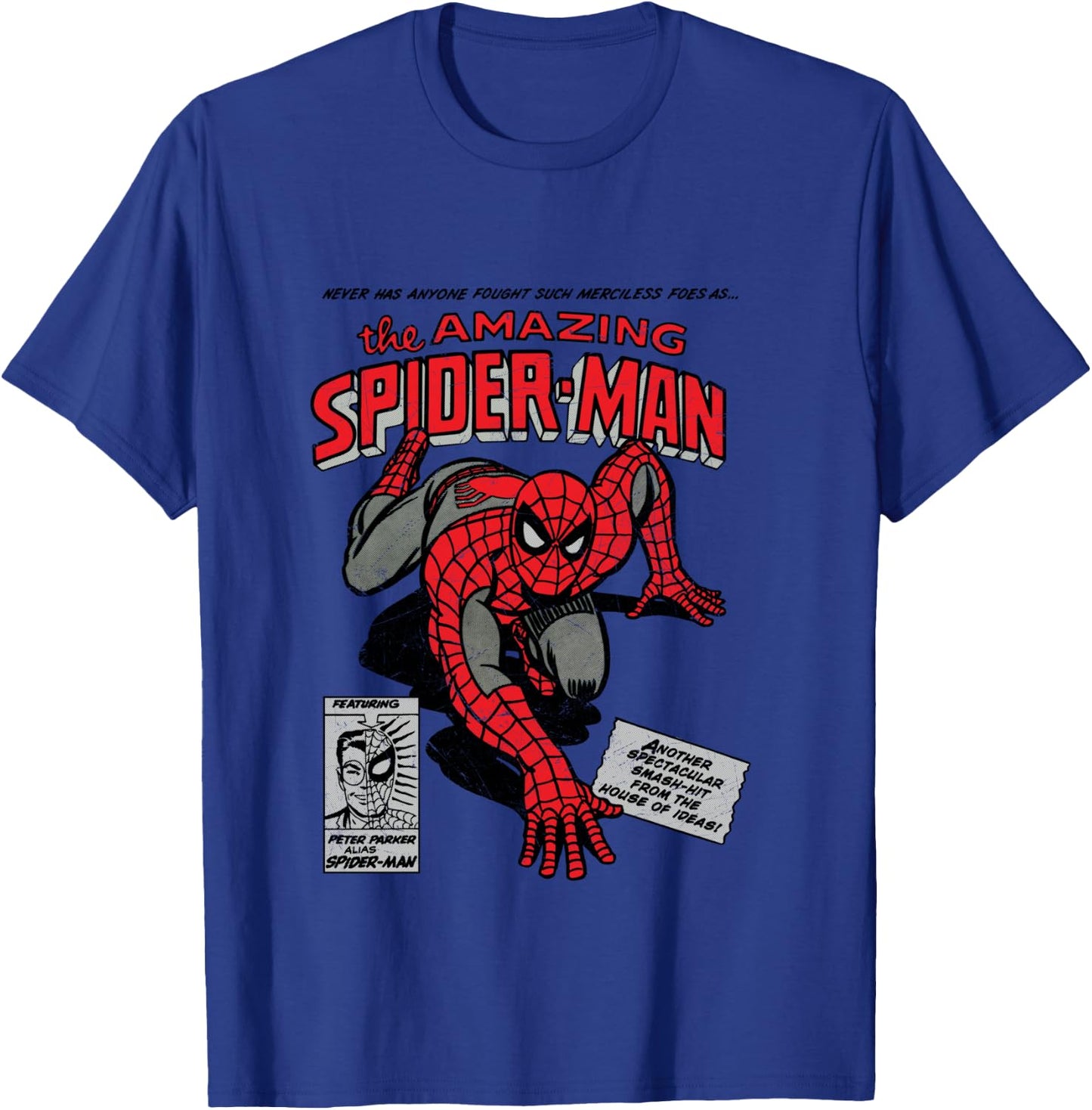 Marvel Spider-Man Retro Comic T-Shirt - T-Shirt | Royal