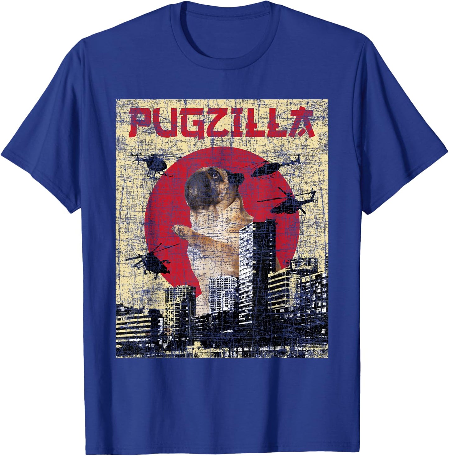 Pugzilla - Dog Lover Puppy Trainer Animal Pet Breeder T-Shirt - T-Shirt | Royal