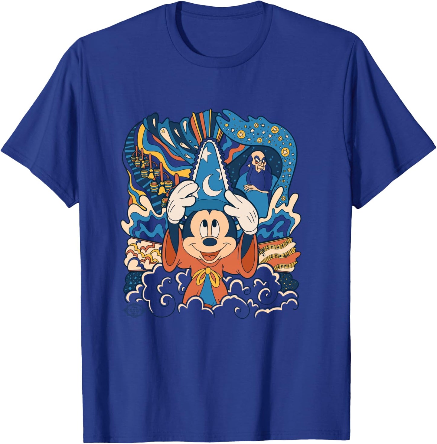 Disney Fantasia Mickey Mouse Sorcerer’s Apprentice Retro T-Shirt - T-Shirt | Royal
