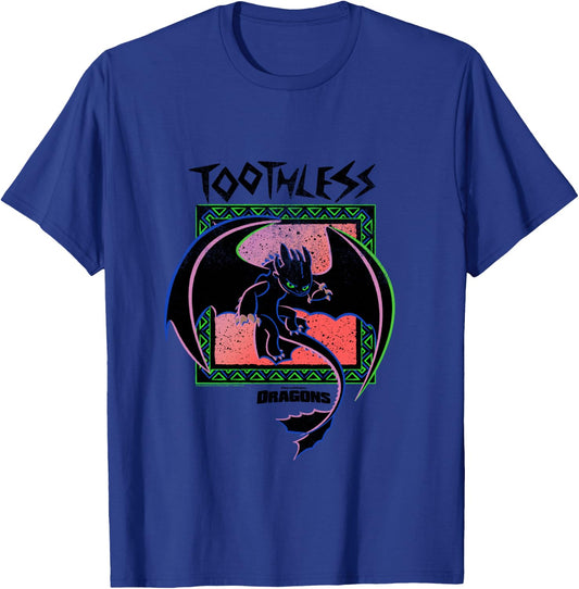 DreamWorks Dragons Toothless Neon T-Shirt - T-Shirt | Royal
