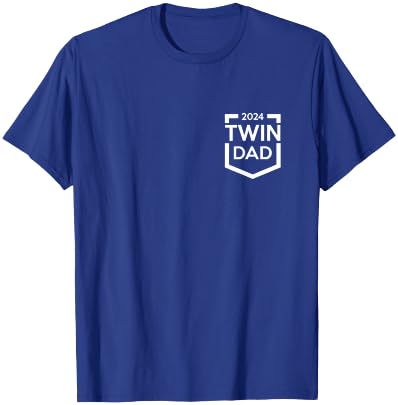 Twin Dad Est 2024 Twin Dad To Be Gifts New Daddy III T-Shirt - T-Shirt | Royal