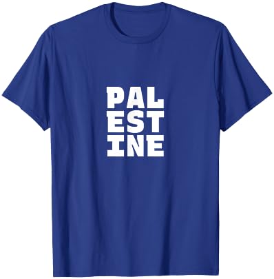 Palestine Souvenir - Palestinian Pride Letter Box Word Art T-Shirt - T-Shirt | Royal