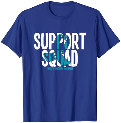 Support Squad Tourette Syndrome Awareness T-Shirt - T-Shirt | Royal