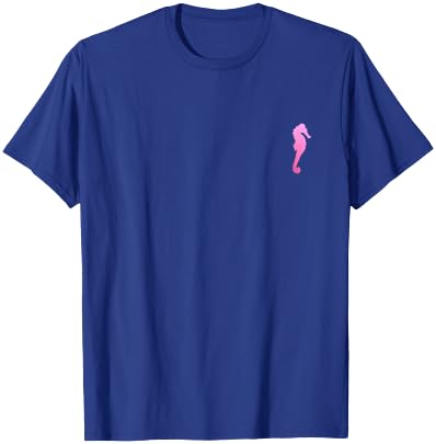 Seahorse Pink Vintage Beach Vacation Sea Horse Ocean Animal T-Shirt - T-Shirt | Royal