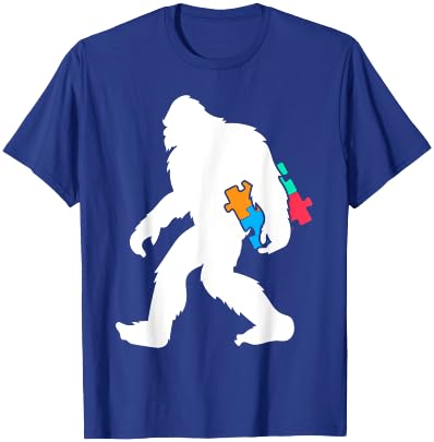 Yetti Autism Kids Jigsaw Puzzle Sasquatch T-Shirt - T-Shirt | Royal