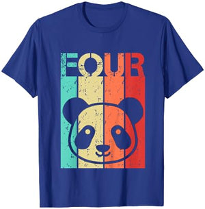 Panda 4 Birthday Boy Girl Panda 4 Year Old T-Shirt - T-Shirt | Royal