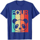 Panda 4 Birthday Boy Girl Panda 4 Year Old T-Shirt - T-Shirt | Royal