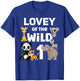 Lovey of the Wild One Zoo 1st Birthday Party Safari Jungle T-Shirt - T-Shirt | Royal
