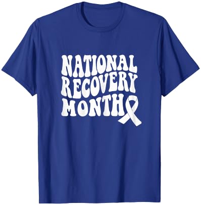 Warrior National Recovery month Addiction Recovery Awareness T-Shirt - T-Shirt | Royal
