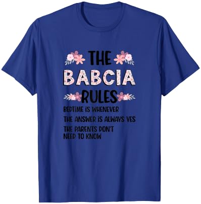 Babcia Grandma Rules Babcia Grandmother T-Shirt - T-Shirt | Royal