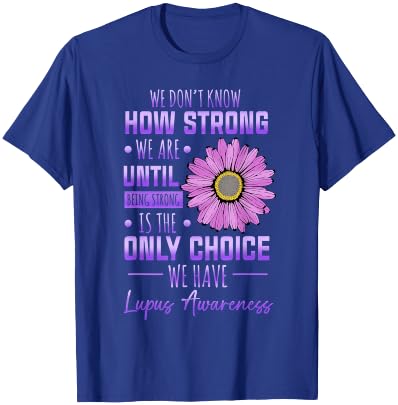 Lupus Awareness Shirt Funny Daisy in May We Wear Purple T-Shirt - T-Shirt | Royal