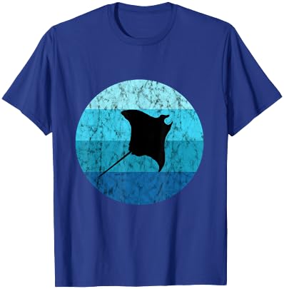 Manta Stingray Retro Vintage Ocean Sea Creatures T-Shirt - T-Shirt | Royal