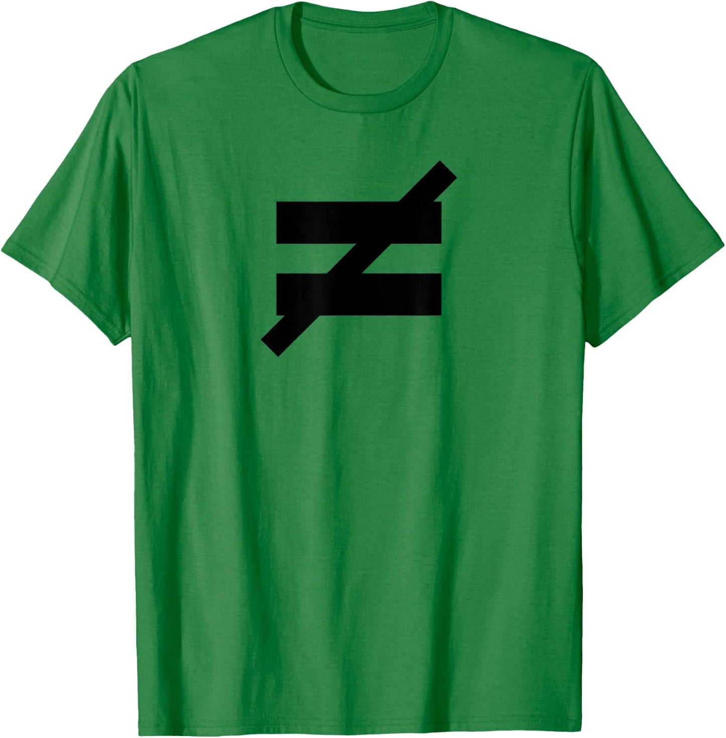 Not Equal - Sign T-Shirt - T-Shirt | Irish Green