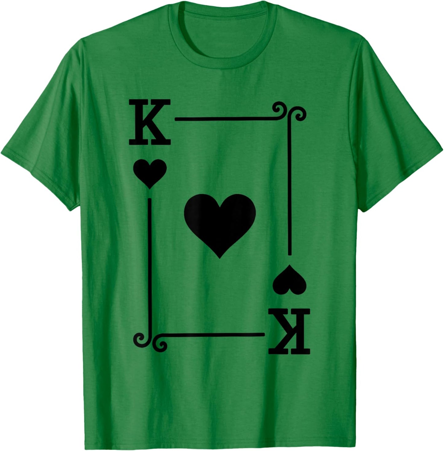 King Hearts Card Costume - Playing Cards - King Hearts T-Shirt - T-Shirt | Irish Green