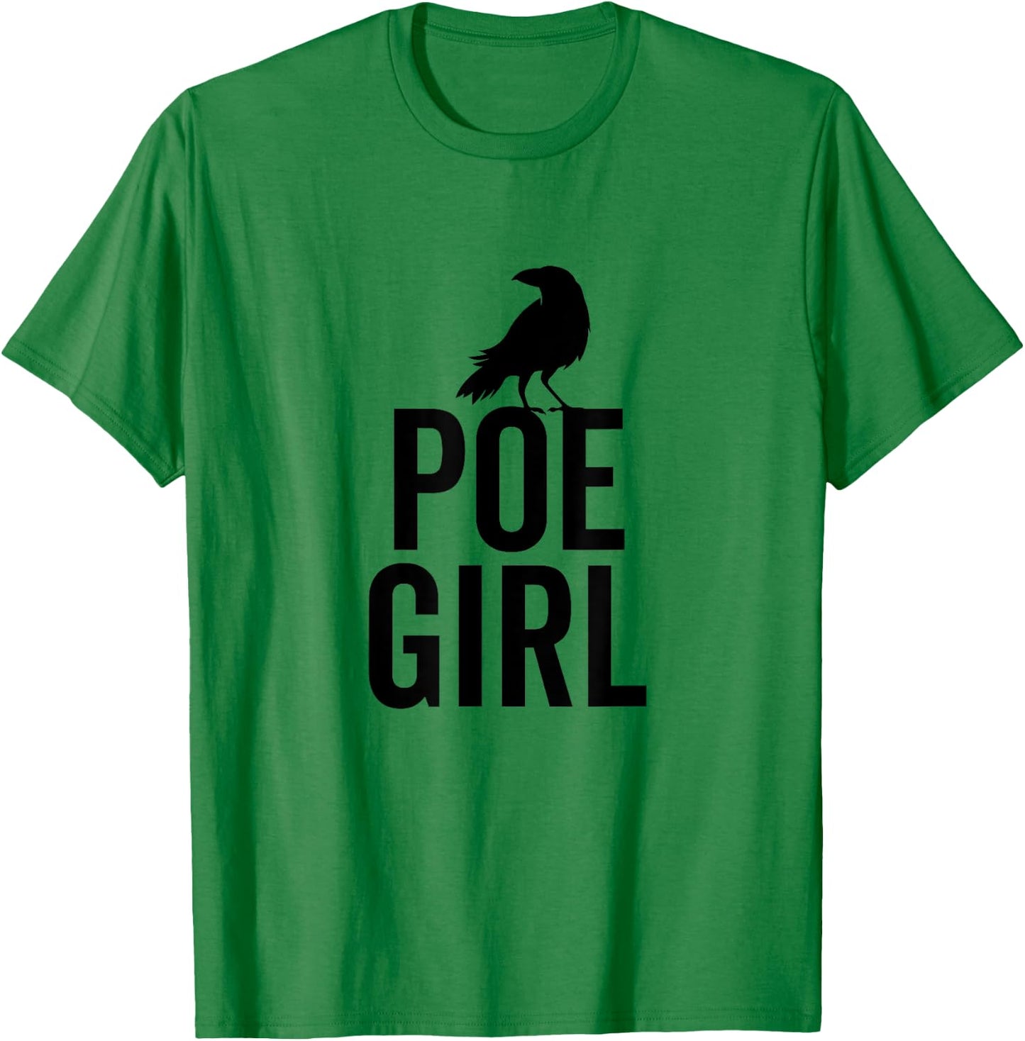 Edgar Allan Poe Funny Poe Girl Hipster Bookworm Book Nerd T-Shirt - T-Shirt | Irish Green