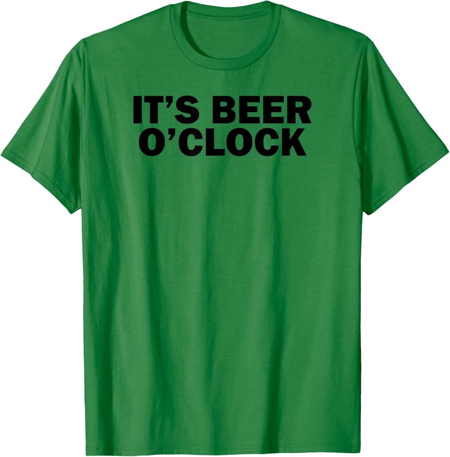 Funny Drinking Lover It's Beer O'Clock T-Shirt - T-Shirt | Irish Green