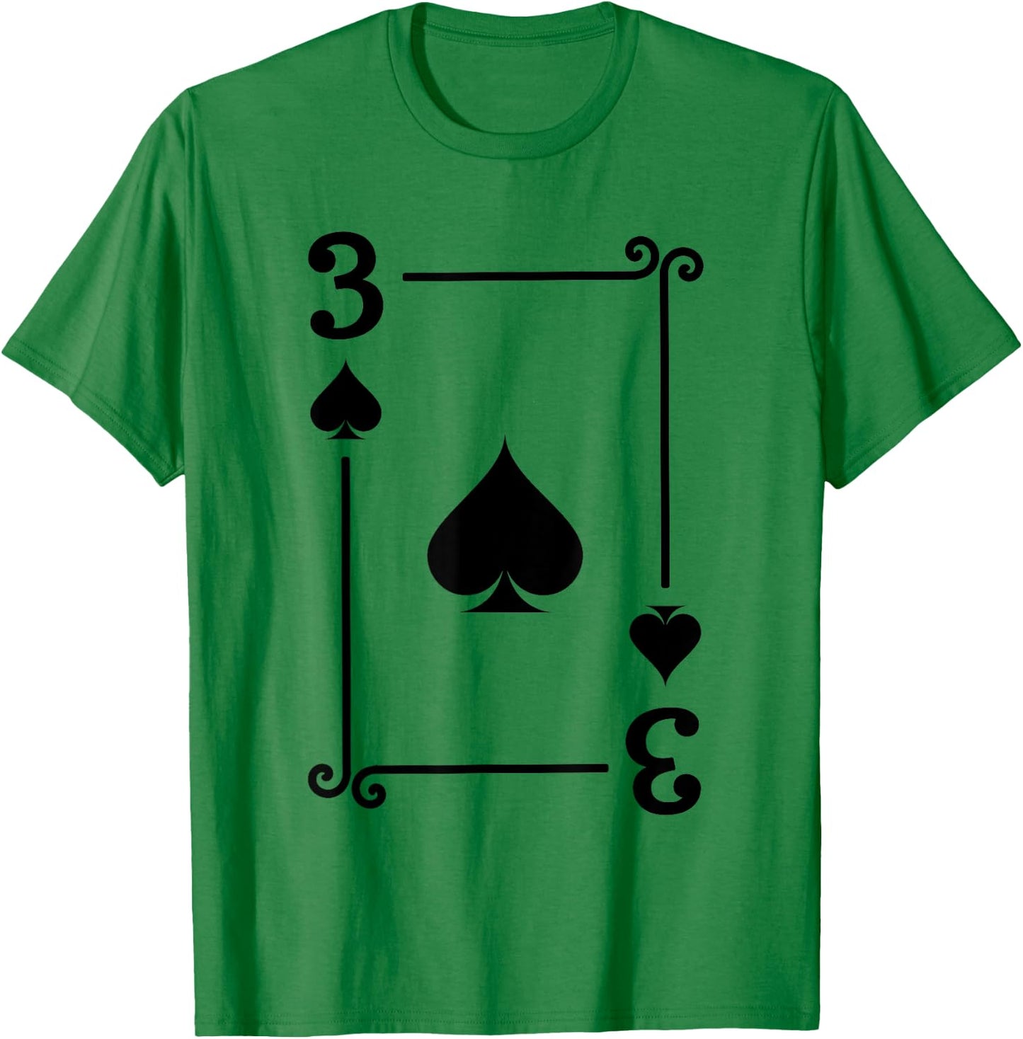 Playing Cards Costume - 3 Spades Card - Three Card T-Shirt - T-Shirt | Irish Green