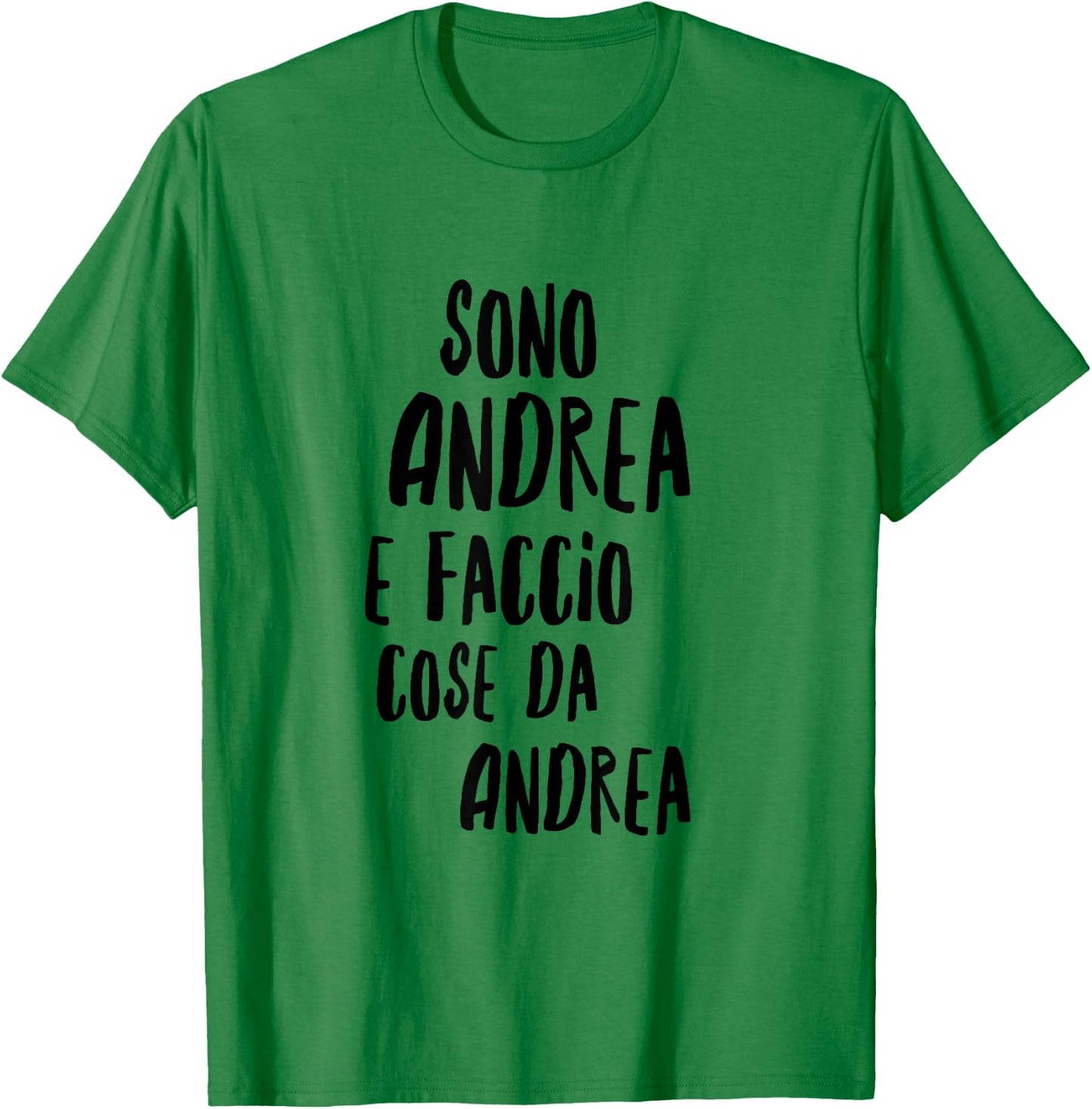 Andrea Men's and Boys' with Funny Text T-Shirt - T-Shirt | Irish Green