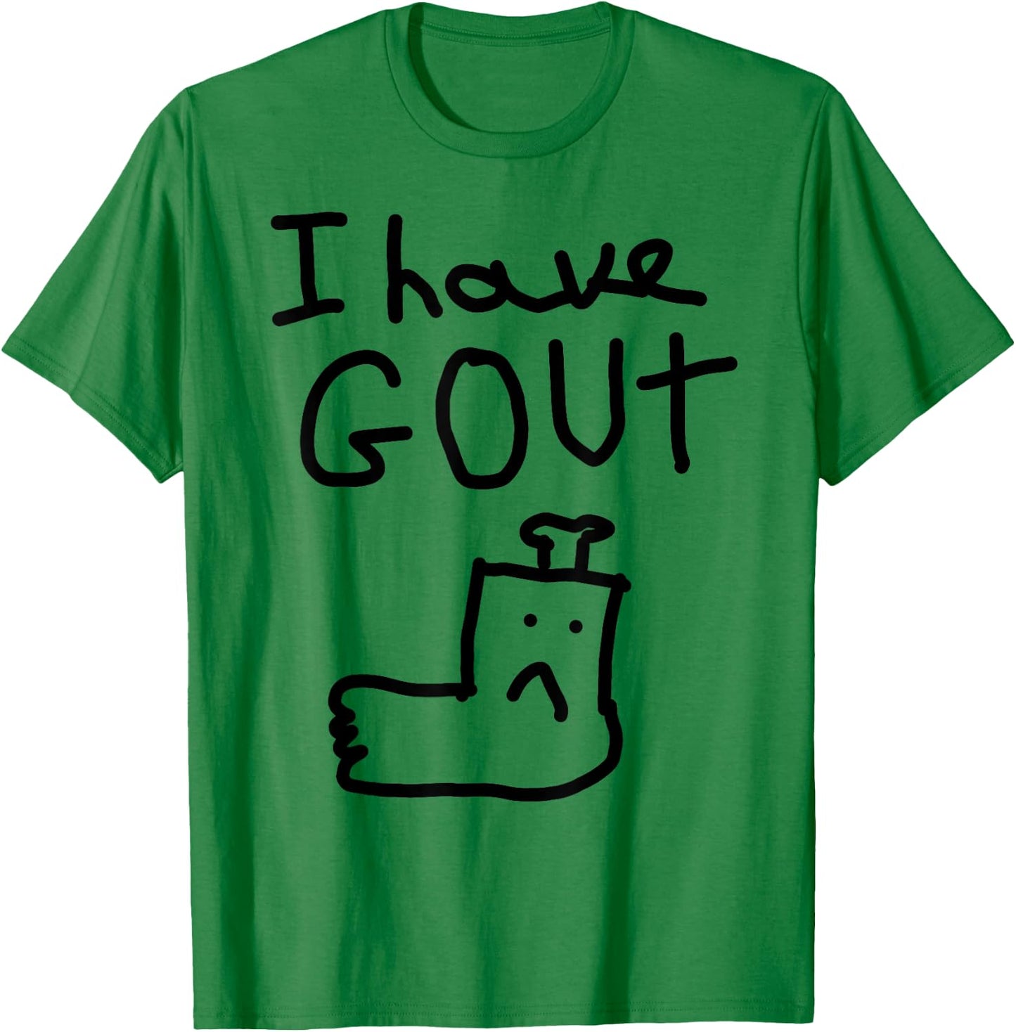 i have gout Gout Awareness Classic Blue Cotton/Polyester -Adults Short Sleeve T-Shirt - T-Shirt | Irish Green