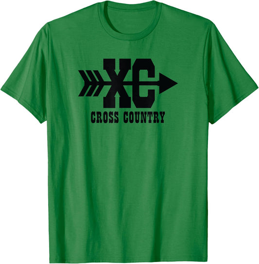 XC - A Cross Country Running Design T-Shirt - T-Shirt | Irish Green